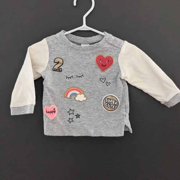 Grey & white long sleeved sweater - Picture 1 of 2